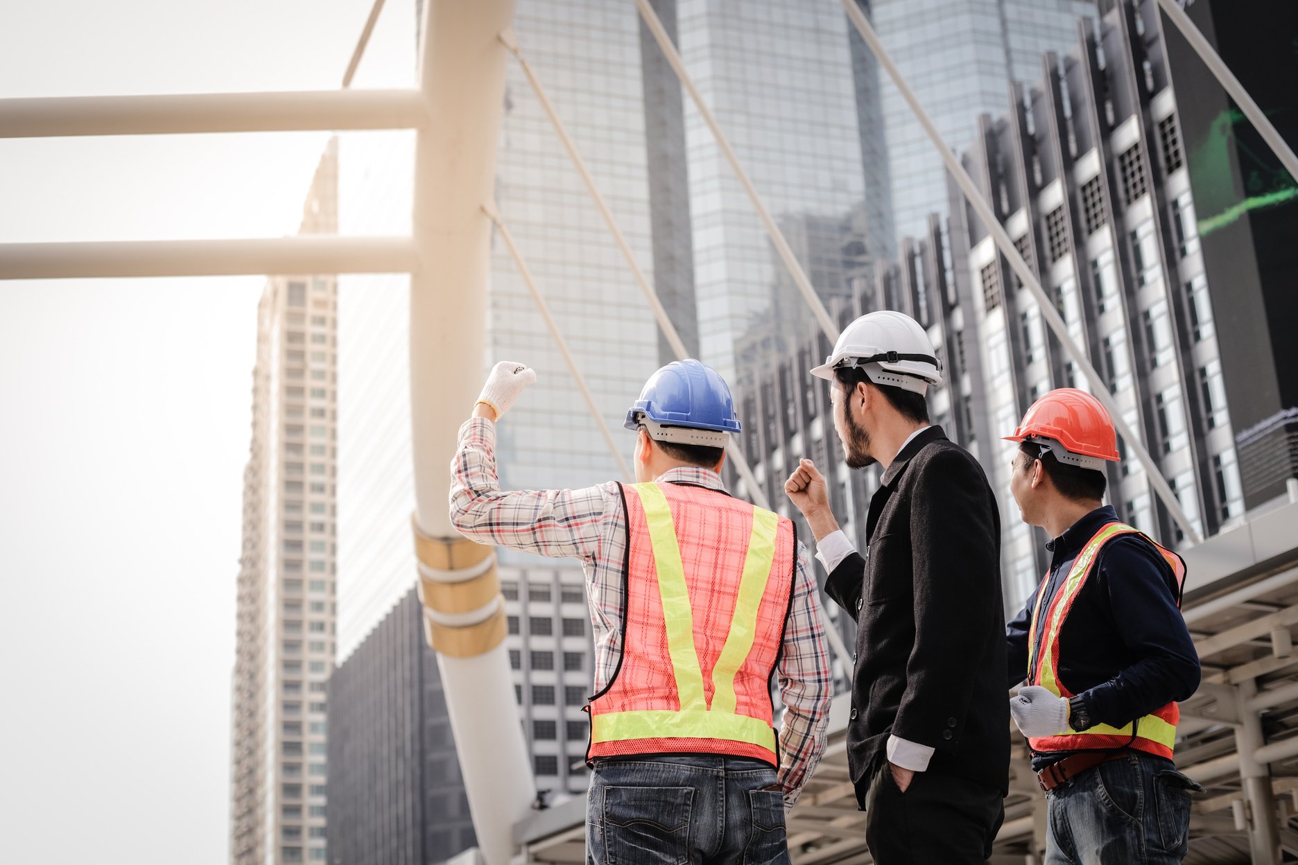 Team of Construction Workers at the Site